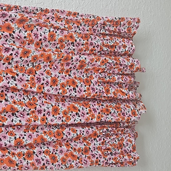 Zara Floral Faux Wrap Flutter Sleeve Dress sz L EUC - Picture 5 of 6